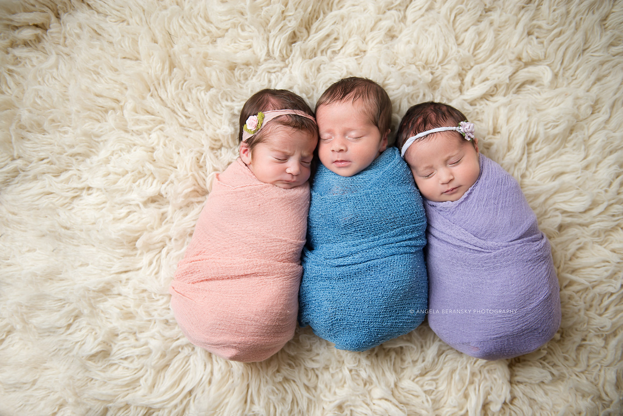 Newborn Triplets Session. SAN DIEGO, CA