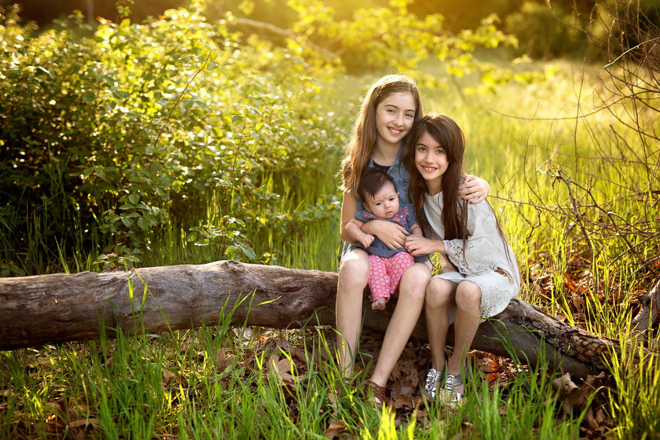San Diego Family photographer. Sisters. 3 kids. Marian Bear Park