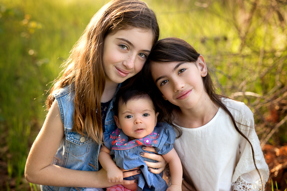 San Diego Family photographer. Sisters. 3 kids. Marian Bear Park