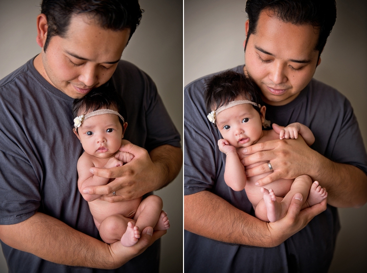 San Diego Newborn photographer. 5 weeks old baby. Parent posing