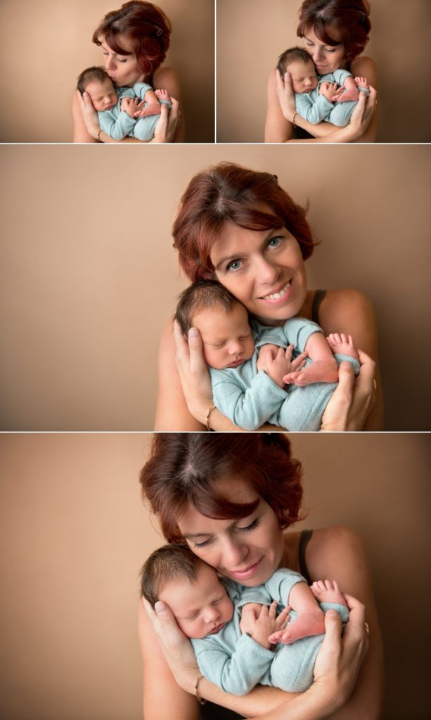 San Diego Newborn Photographer, Angela Beransky photography. Mom and baby posing. 