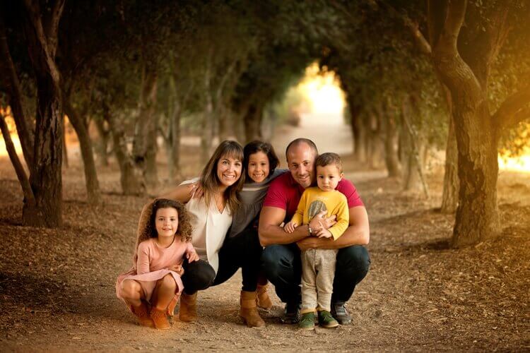 Family Photographer San Diego Family Photographer Angela Beransky Photography Iron Mountain Family with three kids hall of trees