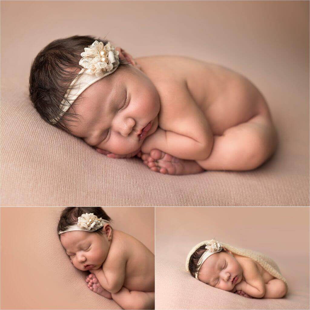 Angela Beransky Photography, San Diego newborn photographer, Newborn baby, Infant, baby photography, newborn froggy pose, baby on the apricot blanket, beanbag posing, newborn taco pose