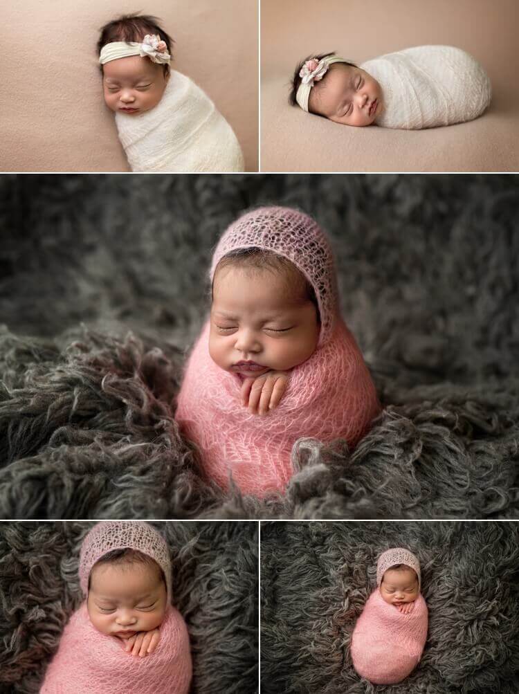 angela beransky photography san diego newborn baby photographer newborn baby on the flokati wrapped 