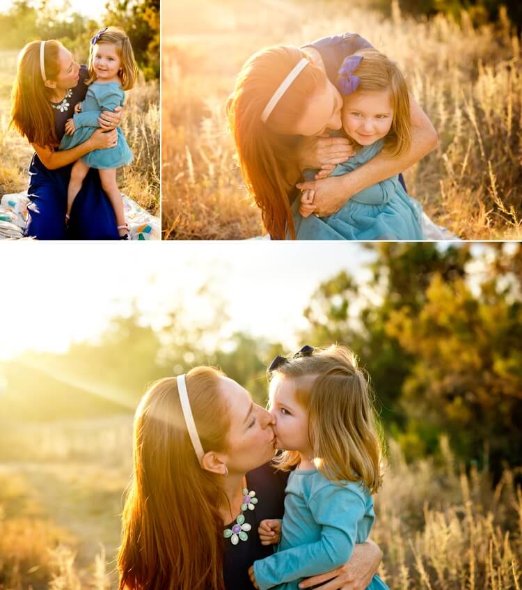 San Diego Family photographer. San Diego Newborn photographer. Angela Beransky photography. Mommy and me photo session. Hugs and kisses.